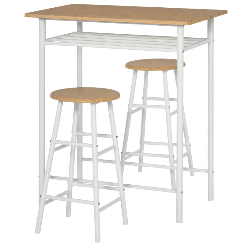 Set Bancone Bar e 2 Sgabelli Alti