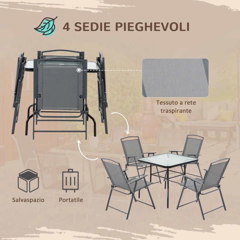 Set Tavolo con 4 Sedie
