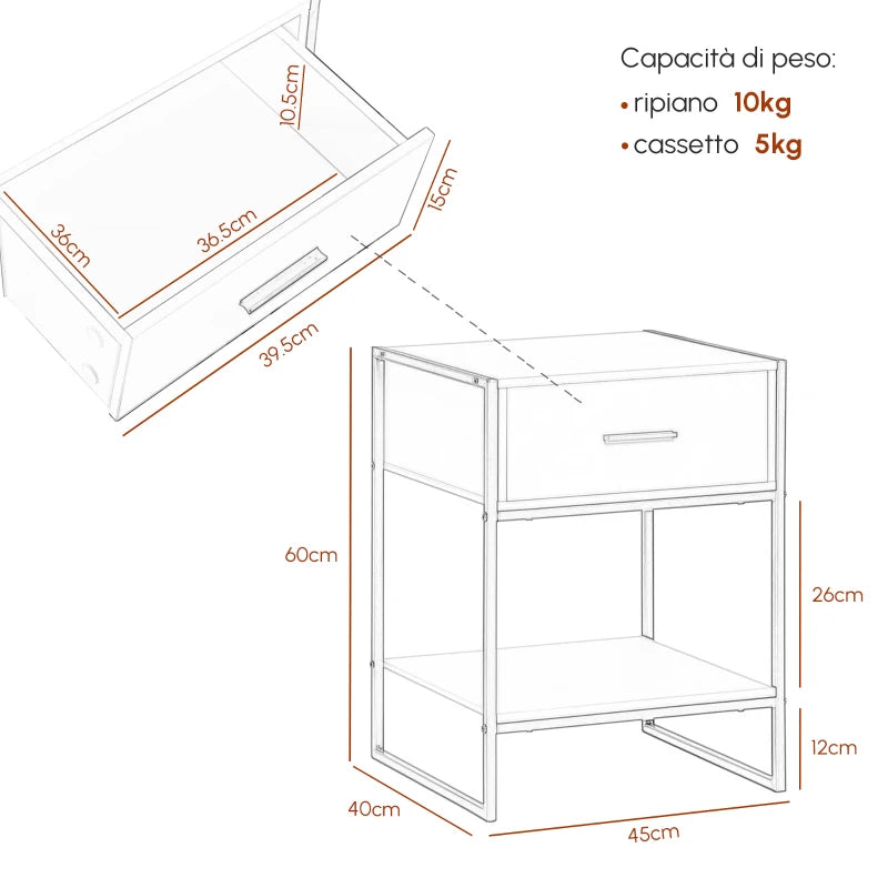 Set 2 Comodini