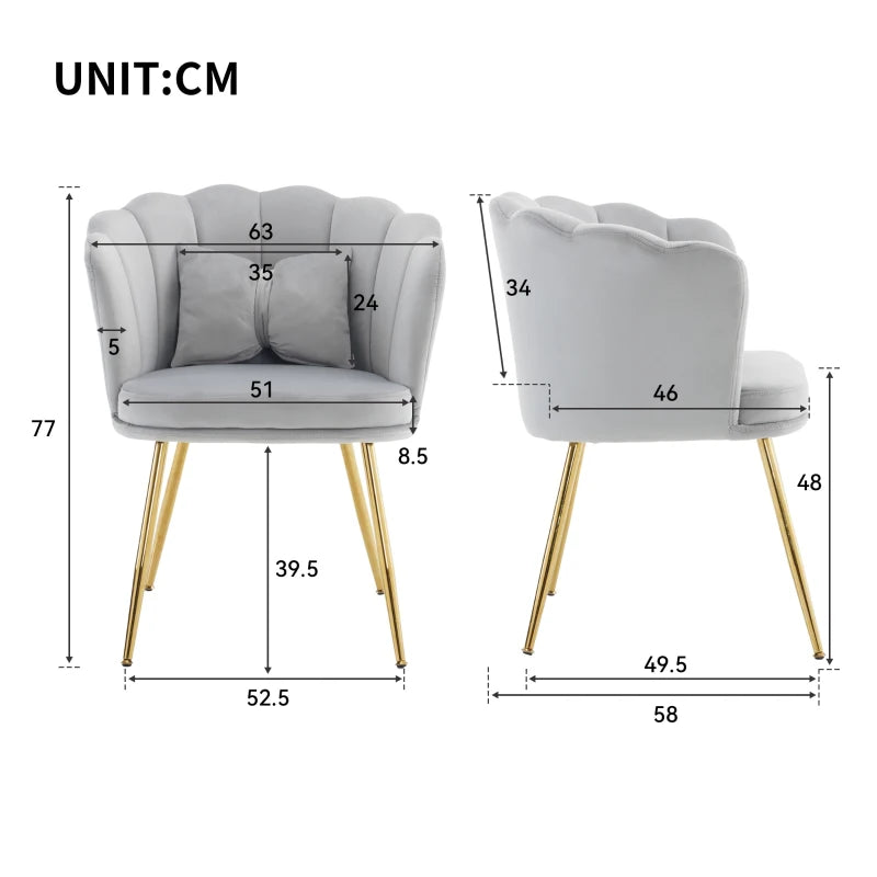 Poltrona Design Moderna in Velluto
